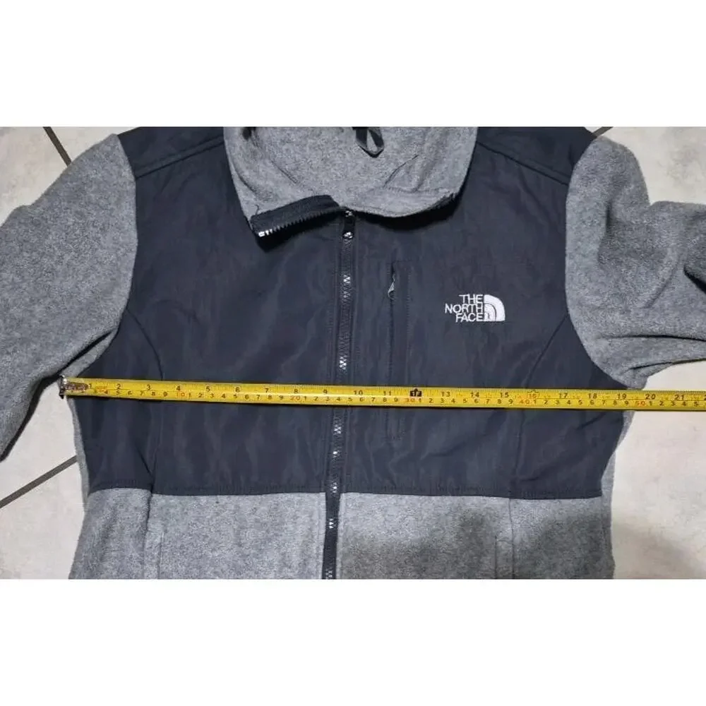 Vintage The North Face Denali Fleece Jacket Mens L Gray Black Made USA Full Zip